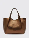 Gianni Chiarini Dua Metallic-effect Leather Tote Bag In Brown