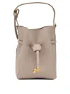 Gianni Chiarini Bucket Bag Textured Leather Adjustable Strap In Neutral