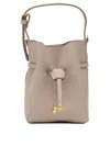 Gianni Chiarini Bucket Bag Textured Leather Adjustable Strap In Neutral