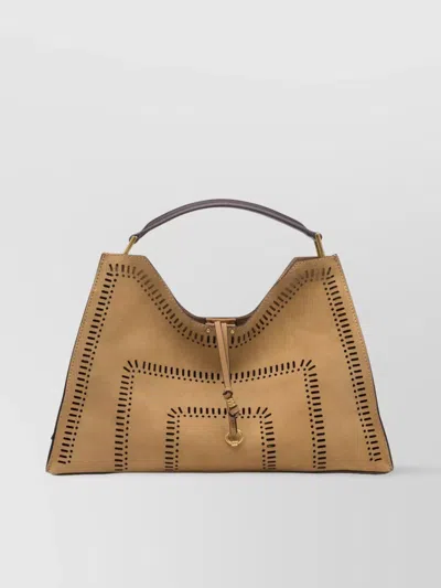 Gianni Chiarini Handle Suede Perforated Strap