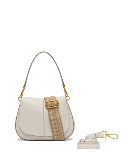 Gianni Chiarini Helena Leather Shoulder Bag In White