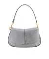 Gianni Chiarini Helena Round Foldover Top Shoulder Bag In Gray