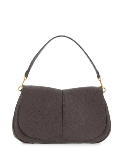 Gianni Chiarini Helena Round Grained Leather Shoulder Bag In Brown