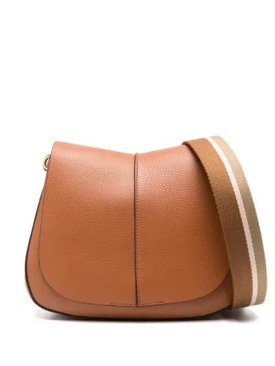 Gianni Chiarini Helena Round Shoulder Bag In Brown