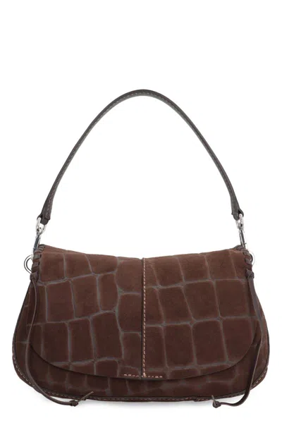 Gianni Chiarini Helena Round Shoulder Bag In Brown