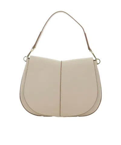 Gianni Chiarini Helena Round Shoulder Bag In White