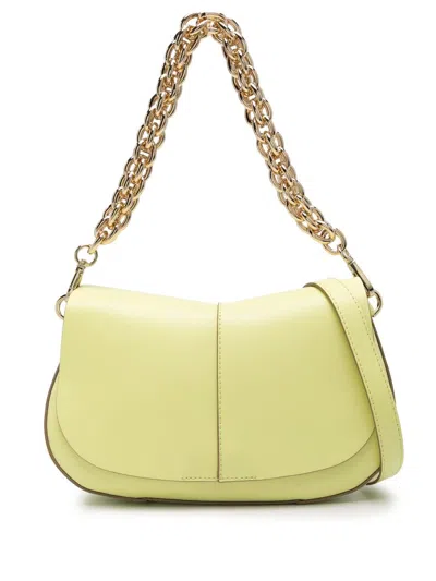 Gianni Chiarini Helena Round Shoulder Bag In Yellow