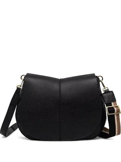 Gianni Chiarini Helena Textured-leather Cross Body Bag In Black