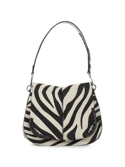 Gianni Chiarini Helena Zebra-print Shoulder Bag In Multi