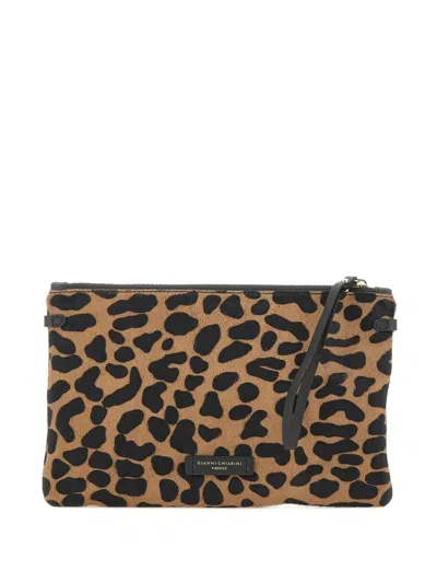 Gianni Chiarini Hermy Clutch Bag In Neutral