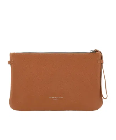 Gianni Chiarini Hermy Clutch Bag In Brown