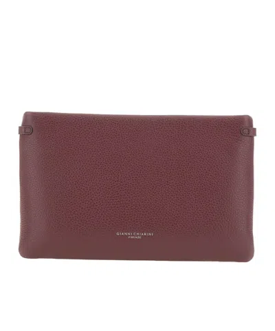 Gianni Chiarini 'hermy' Clutch Bag In Burgundy