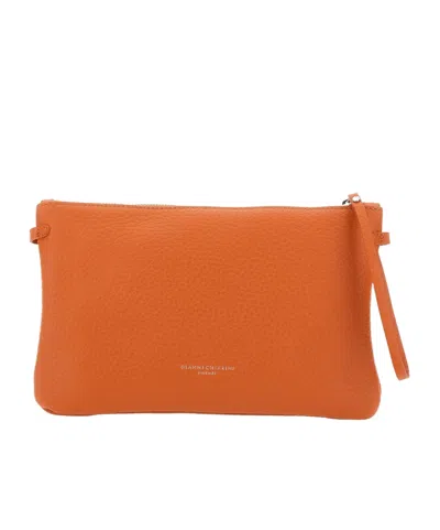 Gianni Chiarini Hermy Clutch Bag In Orange