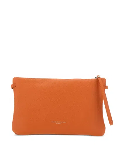 Gianni Chiarini Hermy Clutch Bag In Orange