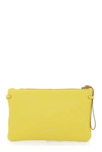 Gianni Chiarini Hermy Clutch Bag In Giallo Vivaci