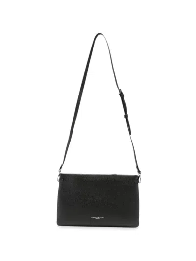 Gianni Chiarini Hermy Leather Clutch Bag In Black