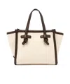 Gianni Chiarini Herringbone Tote Shoulder Bag In White