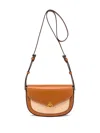 Gianni Chiarini Isa Leather Shoulder Bag With Flap In Caramello-cream