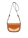 Gianni Chiarini Isa Shoulder Bag In Leather With Flap In Sand