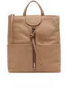 Gianni Chiarini Urban Backpack Adjustable Straps Front Zip Pocket In Brown