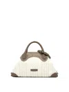 Gianni Chiarini Judy Bowling Bag In Jacquard In Black