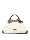 Gianni Chiarini Judy Bowling Bag In Jacquard In Black