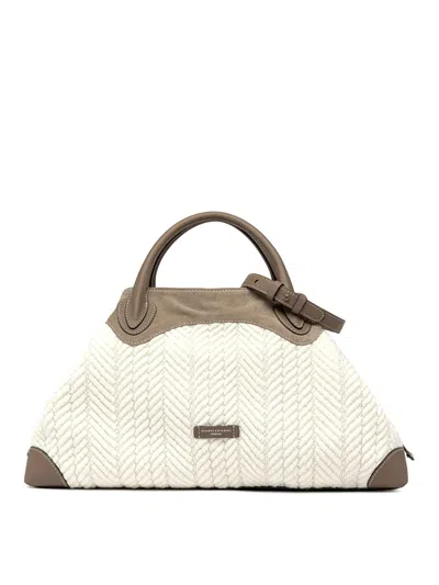 Gianni Chiarini Judy Bowling Bag In Jacquard In Black