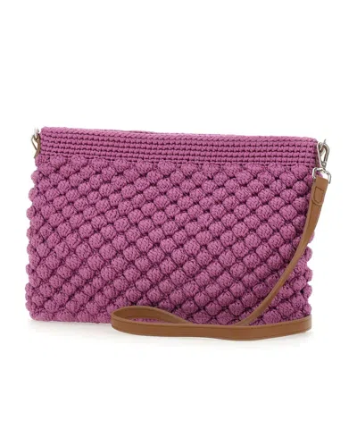 Gianni Chiarini Knitted Shoulder Bag In Pink