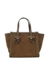Gianni Chiarini Knot Detail Suede Tote Bag In Brown