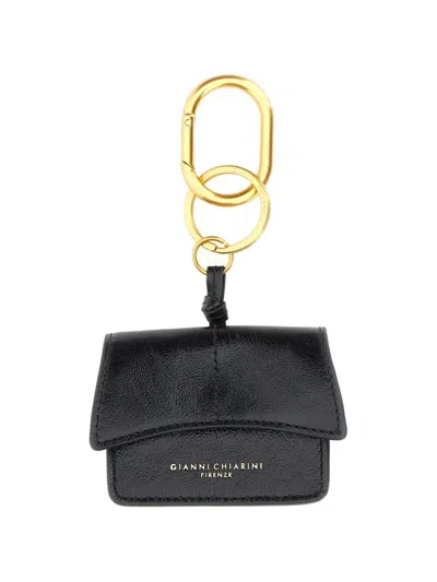 Gianni Chiarini Knot Leather Keyring In Multi