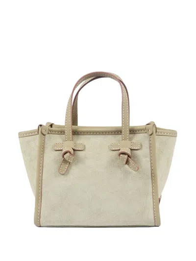 Gianni Chiarini Knot-detail Leather Shoulder Bag In Neutral