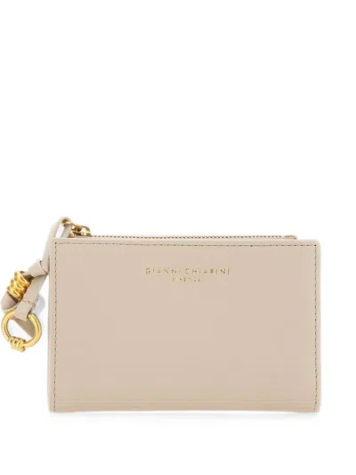 Gianni Chiarini Knot-detail Leather Wallet In Neutral