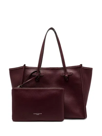 Gianni Chiarini Knotted-detail Leather Tote Bag In Red