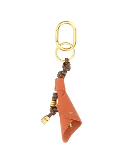 Gianni Chiarini Knotted Keyring In Orange