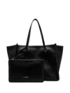 Gianni Chiarini Marcella Tote Bag Textured Contrast Stitching In Black