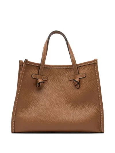 Gianni Chiarini Knotted Leather Tote Bag In Brown