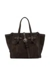 Gianni Chiarini Knotted Suede Tote Bag In Brown