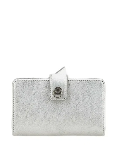 Gianni Chiarini Laminated-finish Wallet In Silver
