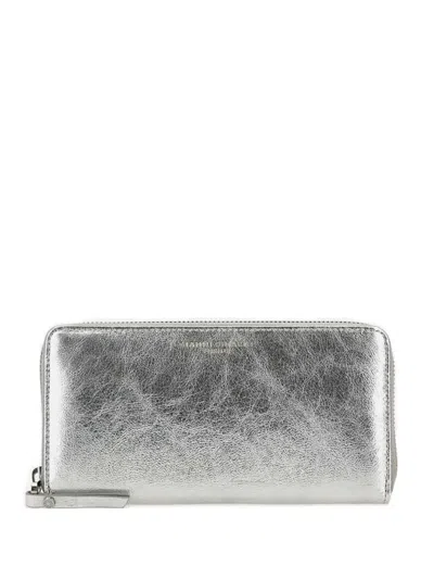Gianni Chiarini Laminated-finish Wallet In Silver