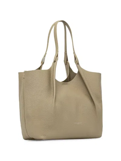 Gianni Chiarini Large Dua Grained Tote Bag In Green