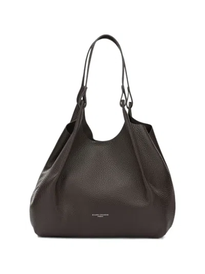 Gianni Chiarini Large Dua Grained-leather Tote Bag In Pink