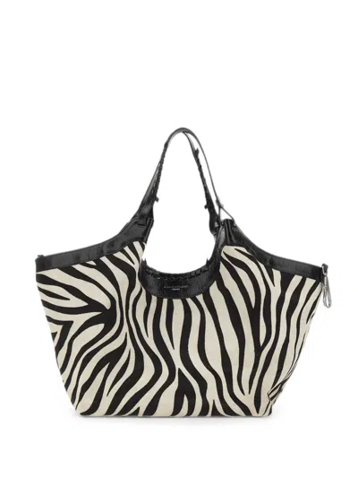 Gianni Chiarini Large Dua Zebra-print Tote Bag In Multi