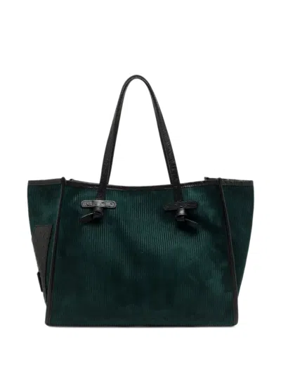 Gianni Chiarini Large Marcella Corduroy-effect Tote Bag In Black