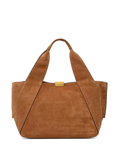 Gianni Chiarini Large Vivi Suede Tote Bag In Pink