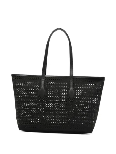 Gianni Chiarini Lase-cut Tote Bag In Black