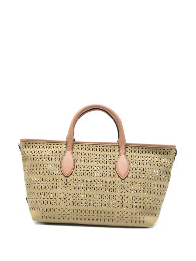 Gianni Chiarini Laser-cut Tote Bag In Neutral