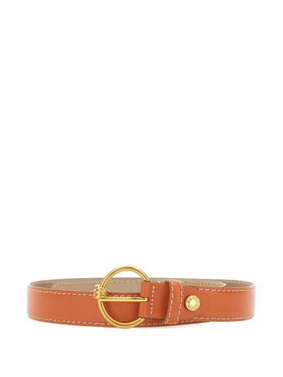 Gianni Chiarini Leather Belt In Orange