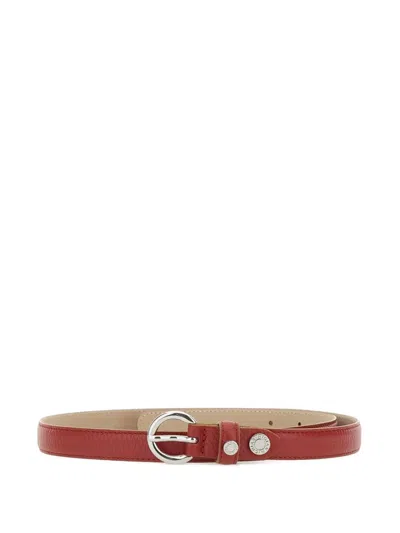 Gianni Chiarini Leather Belt In Red