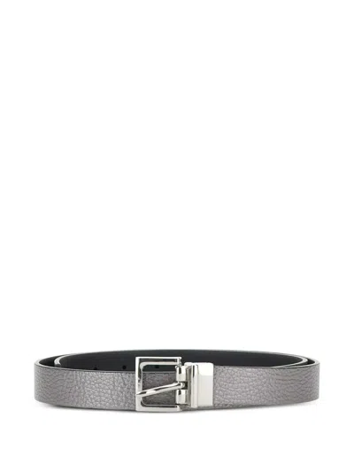 Gianni Chiarini Leather Belt In Gray