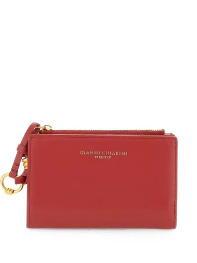 Gianni Chiarini Leather Bi-fold Wallet In Orange